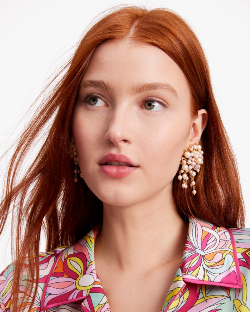 Kate Spade,Sea Siren Statement Earrings,Neutral Multi