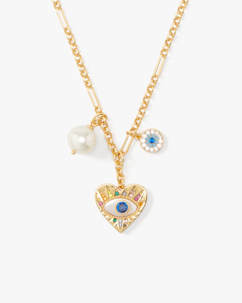 Kate Spade,Evil Eye Cluster Pendant,