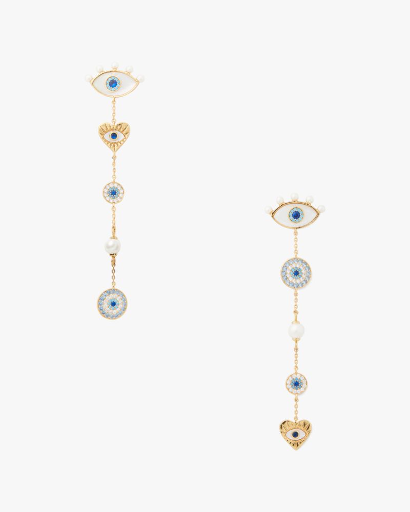 Kate Spade,Evil Eye Linear Earrings,