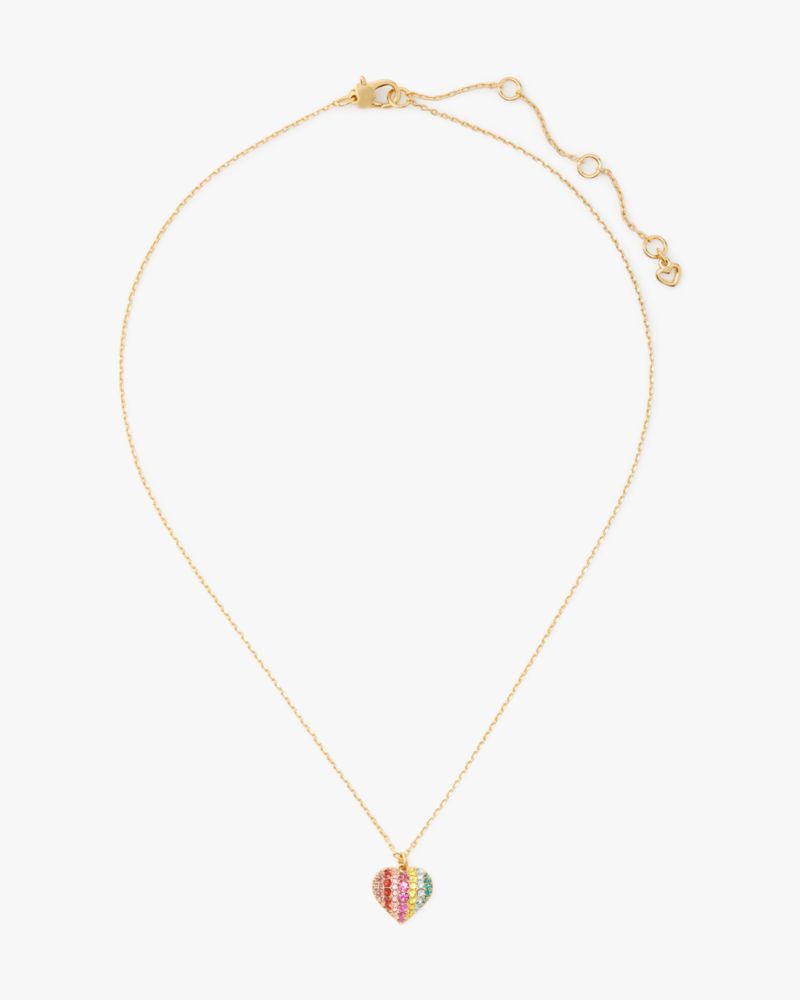 Kate Spade,On The Dot Mini Pendant,Single Strand,Gem Embellishment,Pave Embellishment,Gold Plated,Valentines,
