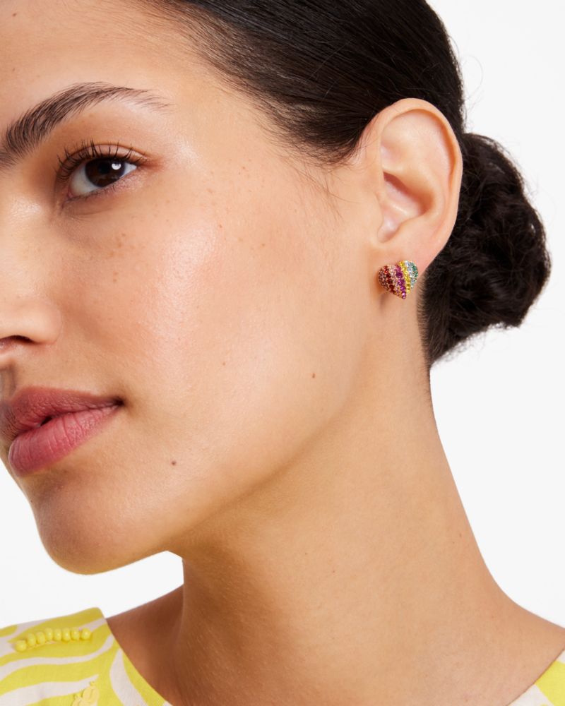 Kate Spade,On The Dot Heart Studs,