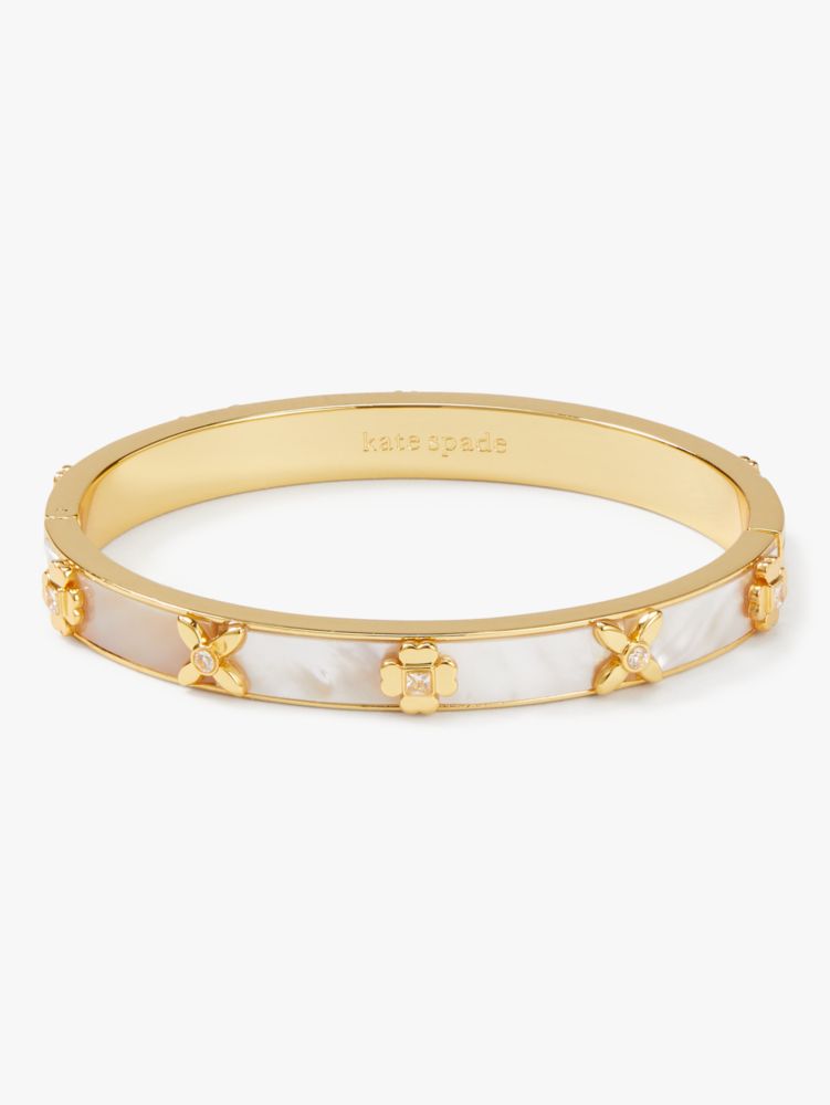 Buy KATE SPADE Heritage Spade Flower Metal Thin Hinged Bangle