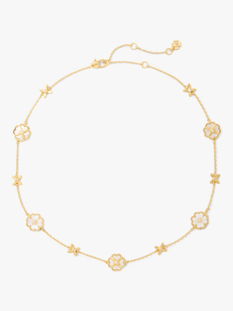 Louis Vuitton Flower Station Gold Tone Necklace