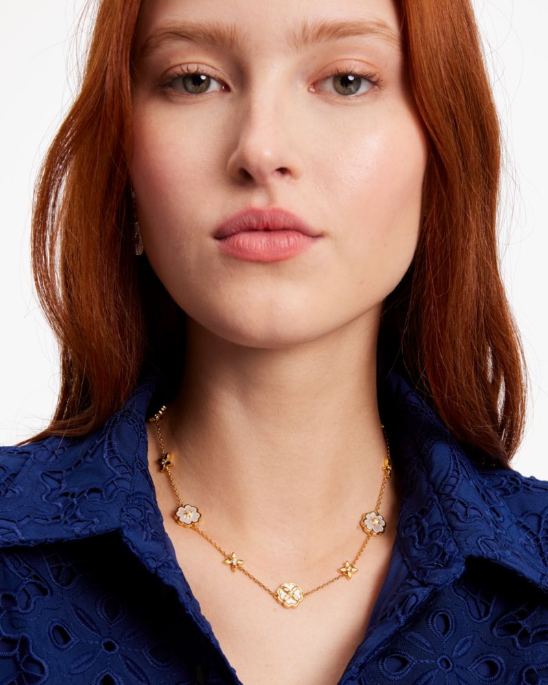 Kate Spade,Heritage Bloom Scatter Necklace,