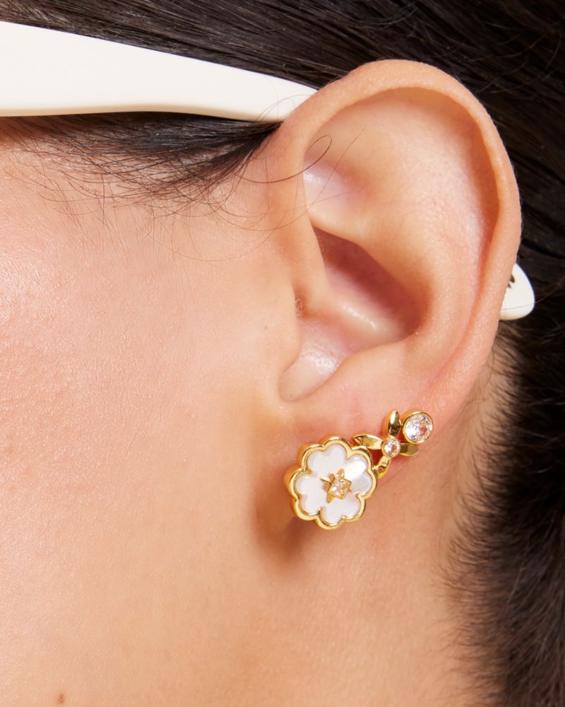 Kate Spade,ヘリテージ ブルーム イヤー クローラー,全てのアウトレット,クリーム/ゴールド