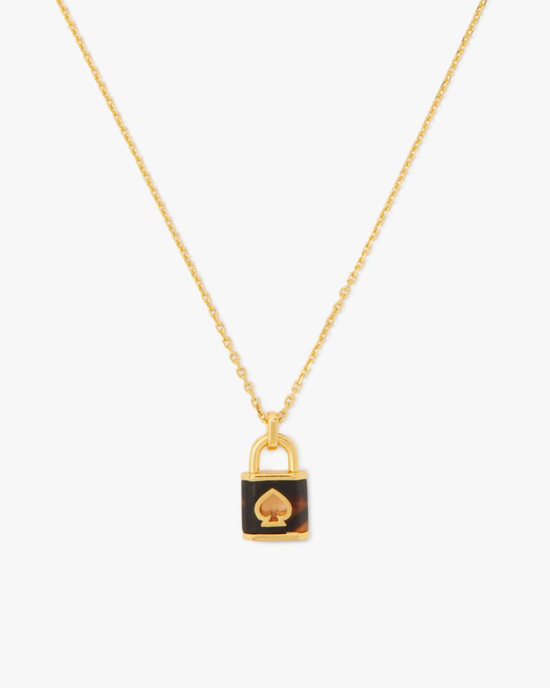Kate Spade,Lock And Spade Mini Pendant,