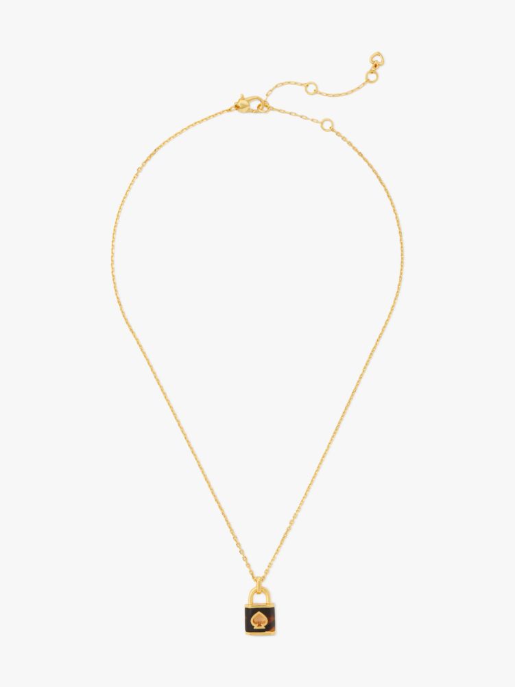 Kate Spade,Lock And Spade Mini Pendant,