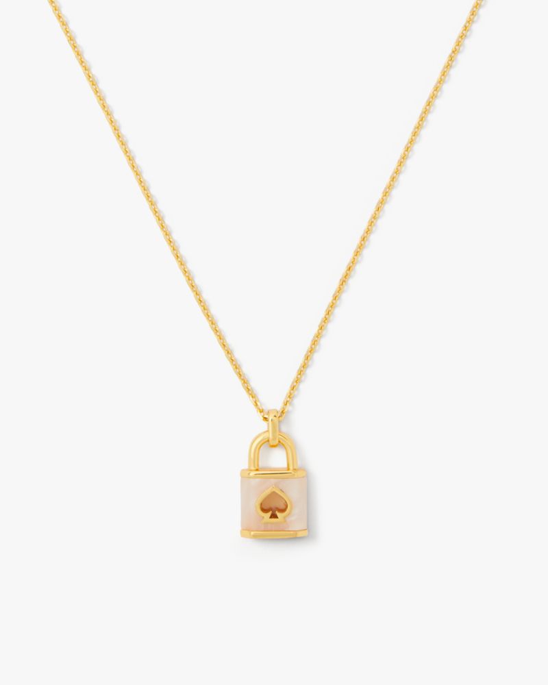 Lock And Spade Mini Pendant | Kate Spade New York