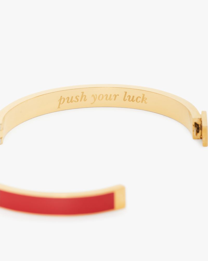 Kate Spade,Push Your Luck Thin Idiom Bangle,
