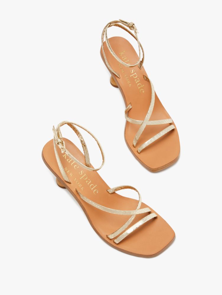 Kate Spade,Charmer Sandals,Evening,Pale Gold