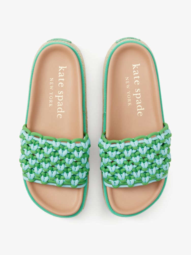 Kate Spade,Vita Platform Slide Sandals,Multi Color