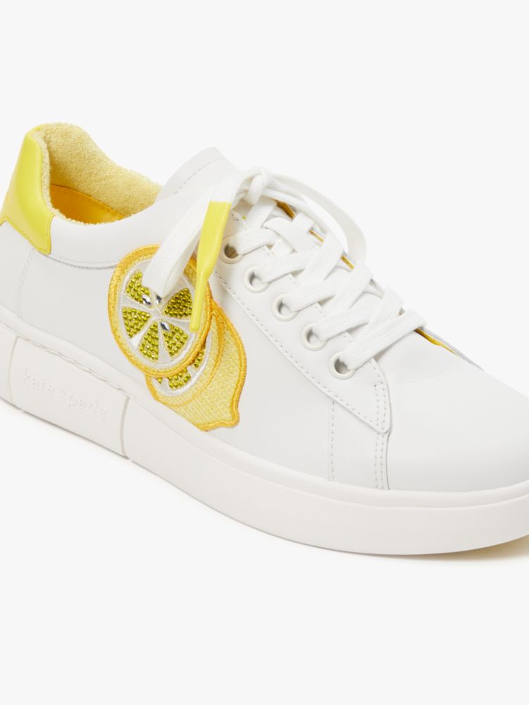 kate spade new york Lift Leather Gold Detail Sneakers