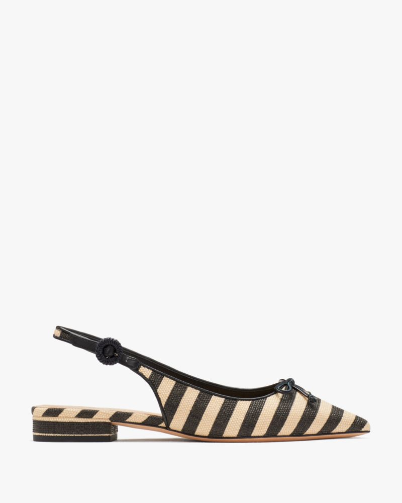 Veronica Raffia Slingback Flats