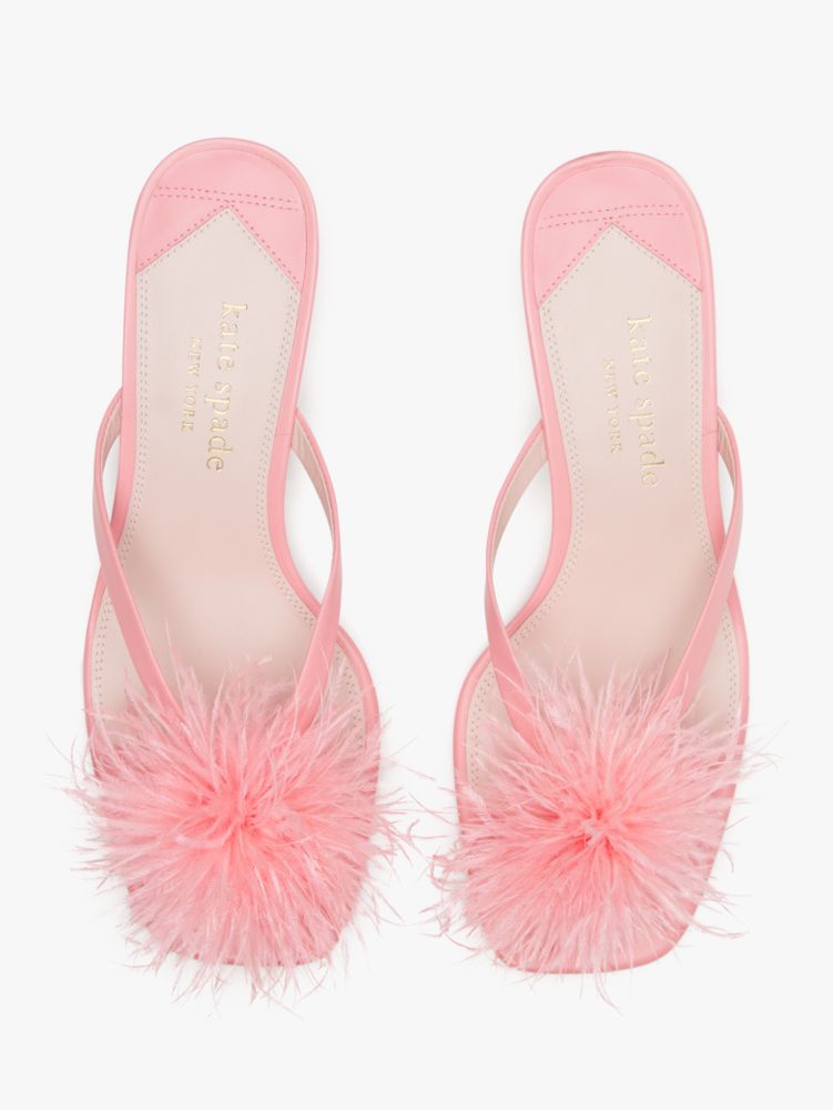 Kate Spade,Bahama Sandals,Nappa Leather,Sandals,Embellished,Feather,Day Party,Pink