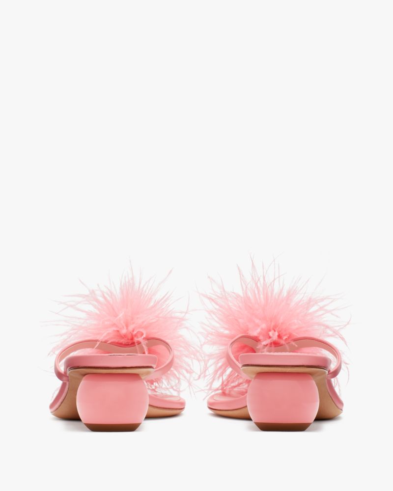 Kate Spade,Bahama Sandals,Nappa Leather,Sandals,Embellished,Feather,Day Party,Pink