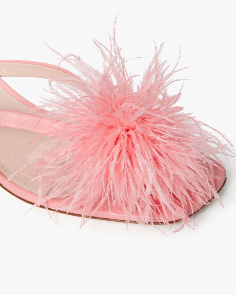 Kate Spade,Bahama Sandals,Nappa Leather,Sandals,Embellished,Feather,Day Party,Pink