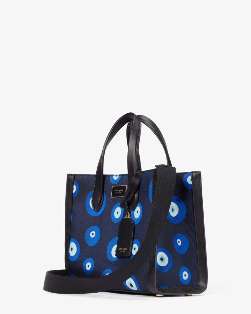 Kate Spade,Manhattan Evil Eye Jacquard Small Tote,Black Multi