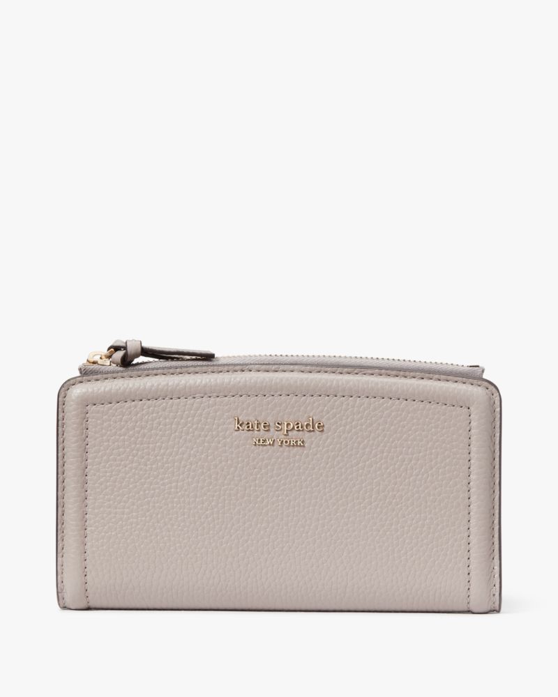 Kate Spade,Knott Zip Slim Wallet,Warm Taupe