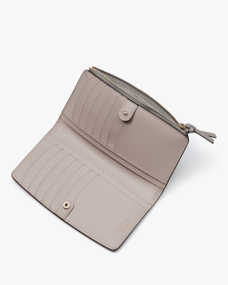 Kate Spade,Knott Zip Slim Wallet,Warm Taupe