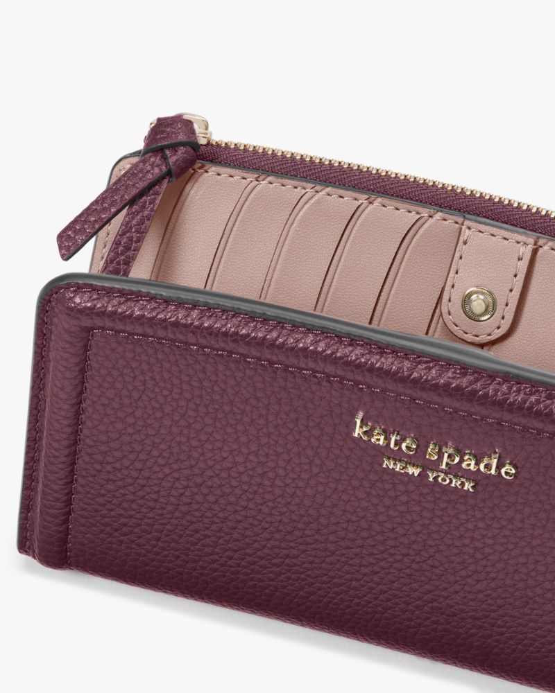 Kate Spade Knott Colorblocked Zip Slim Wallet - ShopStyle