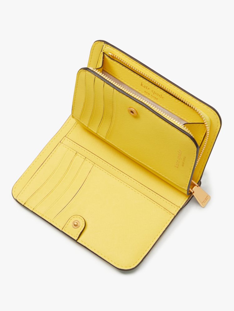 Morgan Lemon Toss Embossed Compact Wallet | Kate Spade New York