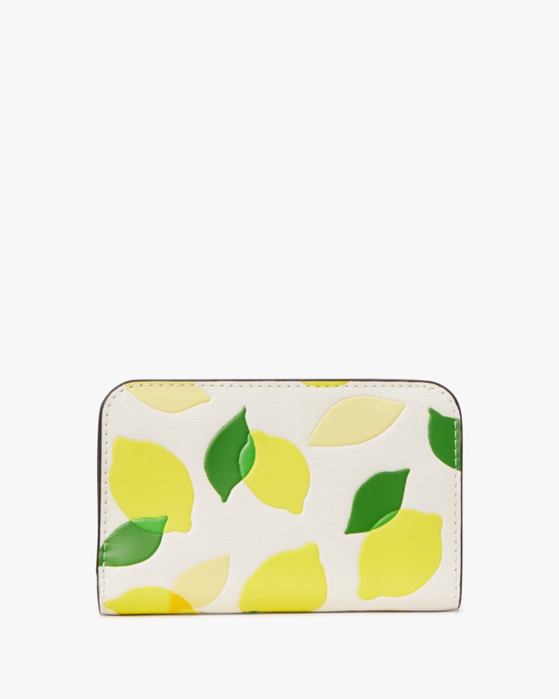 Kate Spade,Morgan Lemon Toss Embossed Compact Wallet,