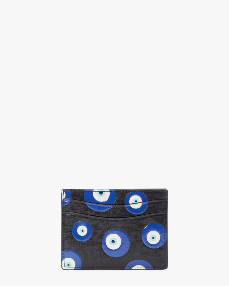 Kate Spade,Morgan Evil Eye Embellished Cardholder,Black Multi