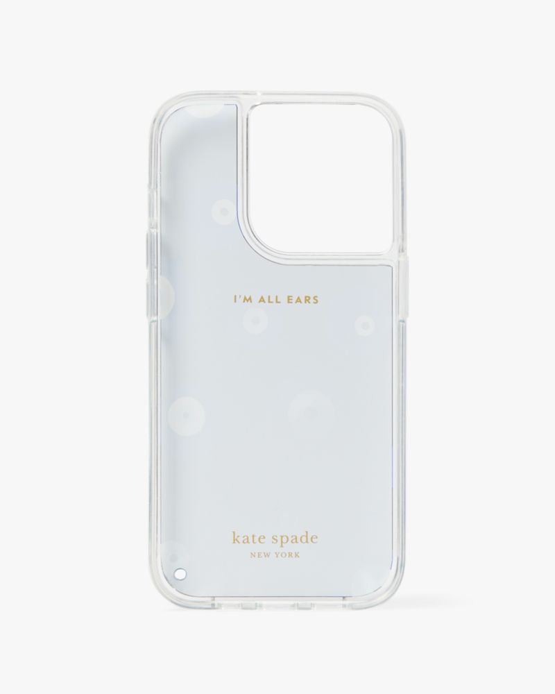 Kate Spade,イーブル アイ リキッド グリッター アイフォン 14 PRO ケース,テック,ブラックマルチ