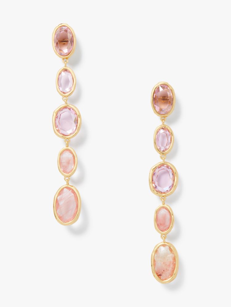 Kate Spade,High Shine Linear Earrings,Pink Multi