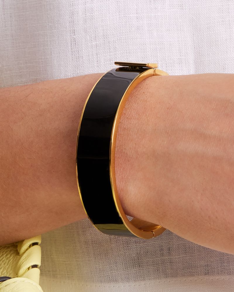 Kate Spade,Little Black Idiom Bangle,Black