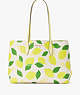 Kate Spade,All Day Lemon Toss Large Tote,Parchment Multi