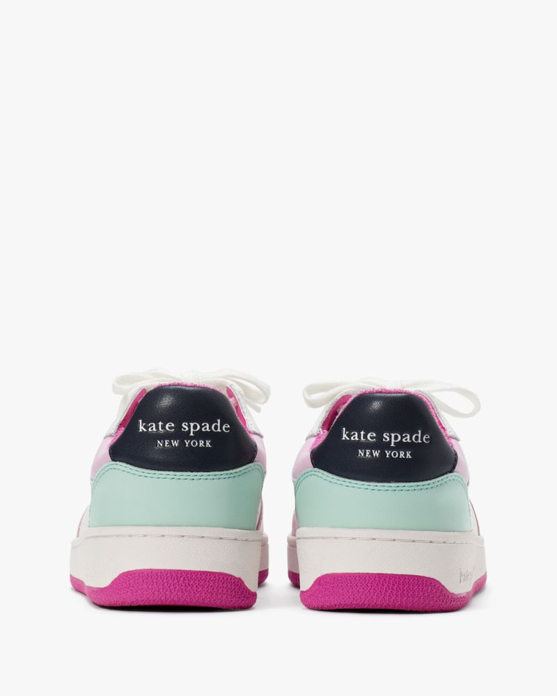 Kate Spade,Bolt Sneakers,Nappa Leather,Activewear,Casual,Color Block,Pull Tab,Casual,White