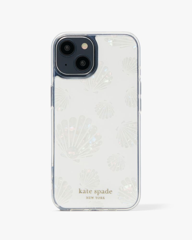 Kate Spade,What The Shell iPhone 14 Case,Clear Multi