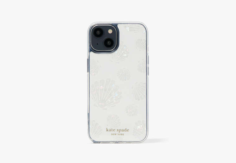 Kate Spade,What The Shell iPhone 14 Case,Clear Multi image number 0