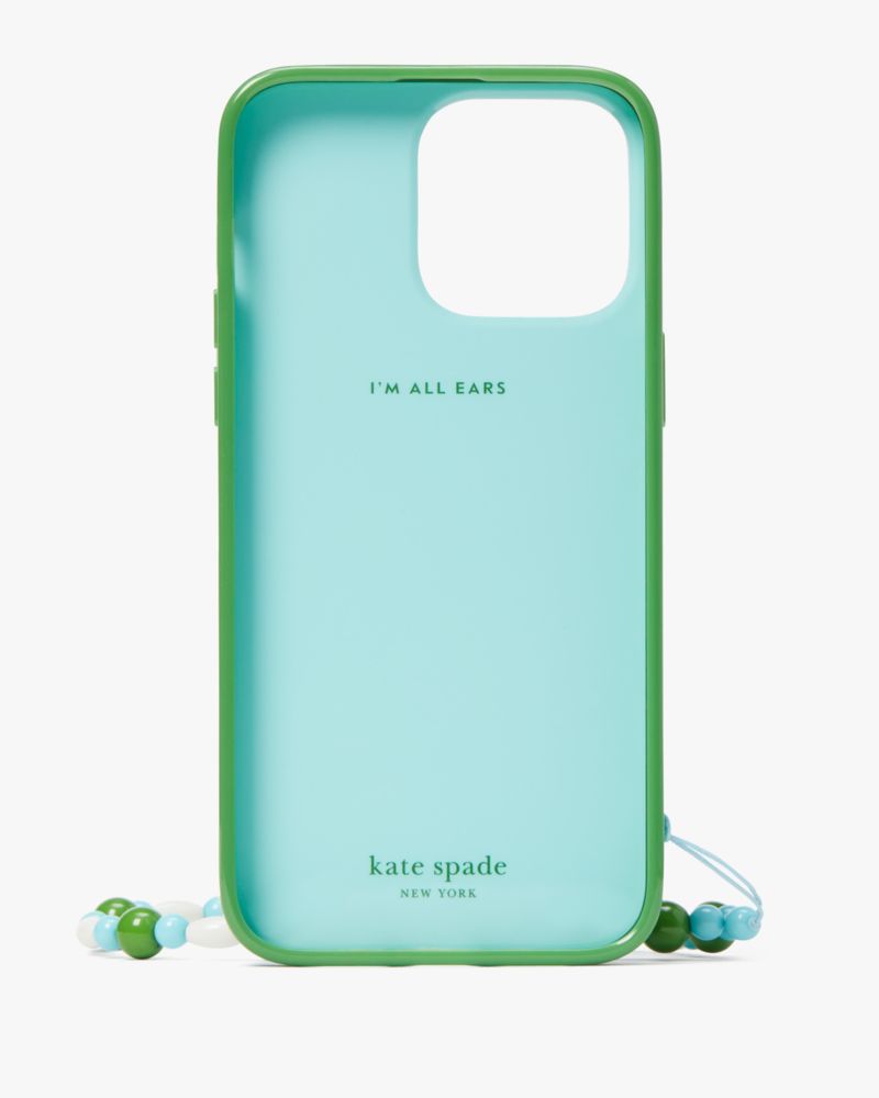 Kate Spade,Racing Stripe iPhone 14 Pro Max Wristlet Case,