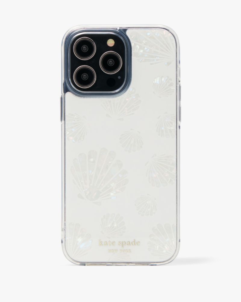 Kate Spade,What The Shell iPhone 14 Pro Max Case,Clear Multi