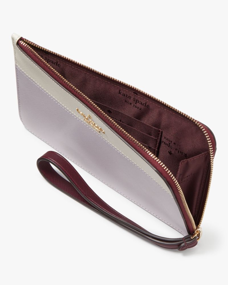 Kate Spade,Lucy Medium L-Zip Wristlet, Lilac Moonlight Multi