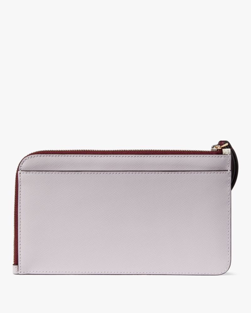 Kate Spade,Lucy Medium L-Zip Wristlet,Colorblock, Lilac Moonlight Multi