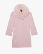Kate Spade,Faux Fur Lapel Wool Coat,Impatiens Pink