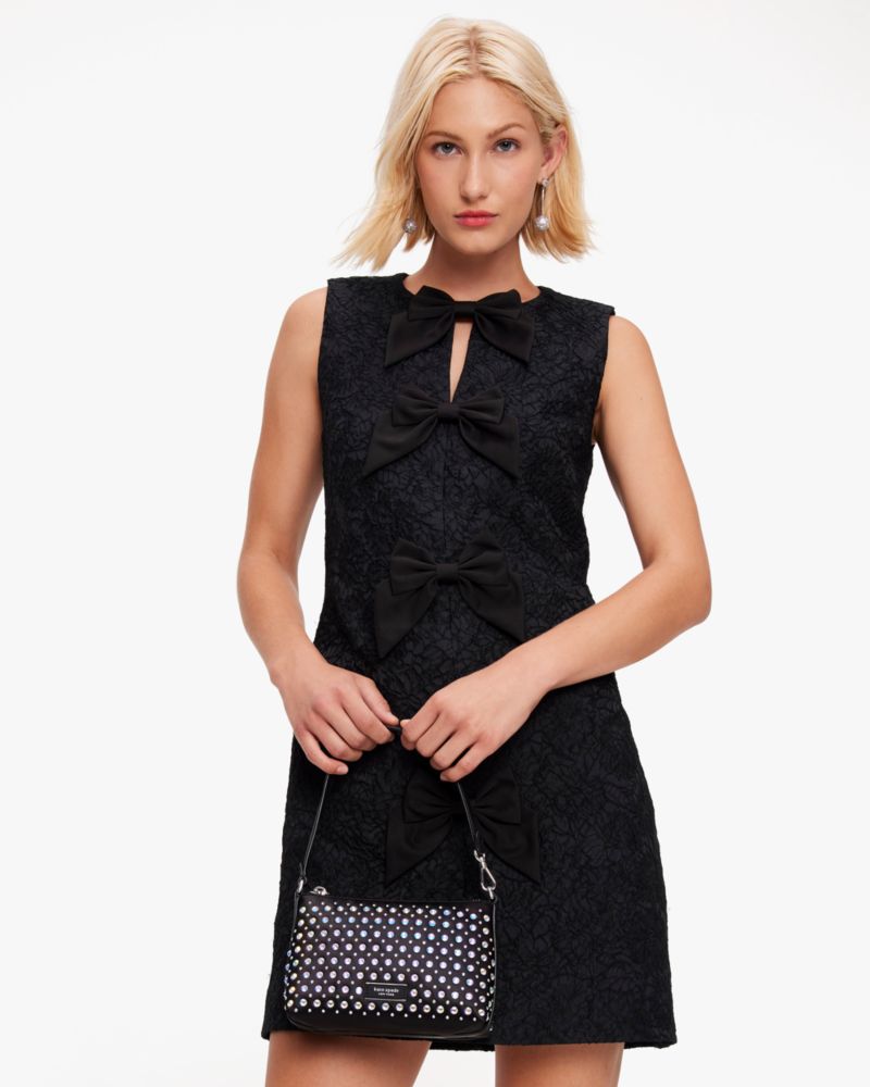 Kate Spade,フェスティブ ブロケード レース ボウ ドレス,ウェア,ブラック