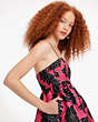 Kate Spade,Festive Brocade Jewel-Strap Dress,Pom Pom Pink