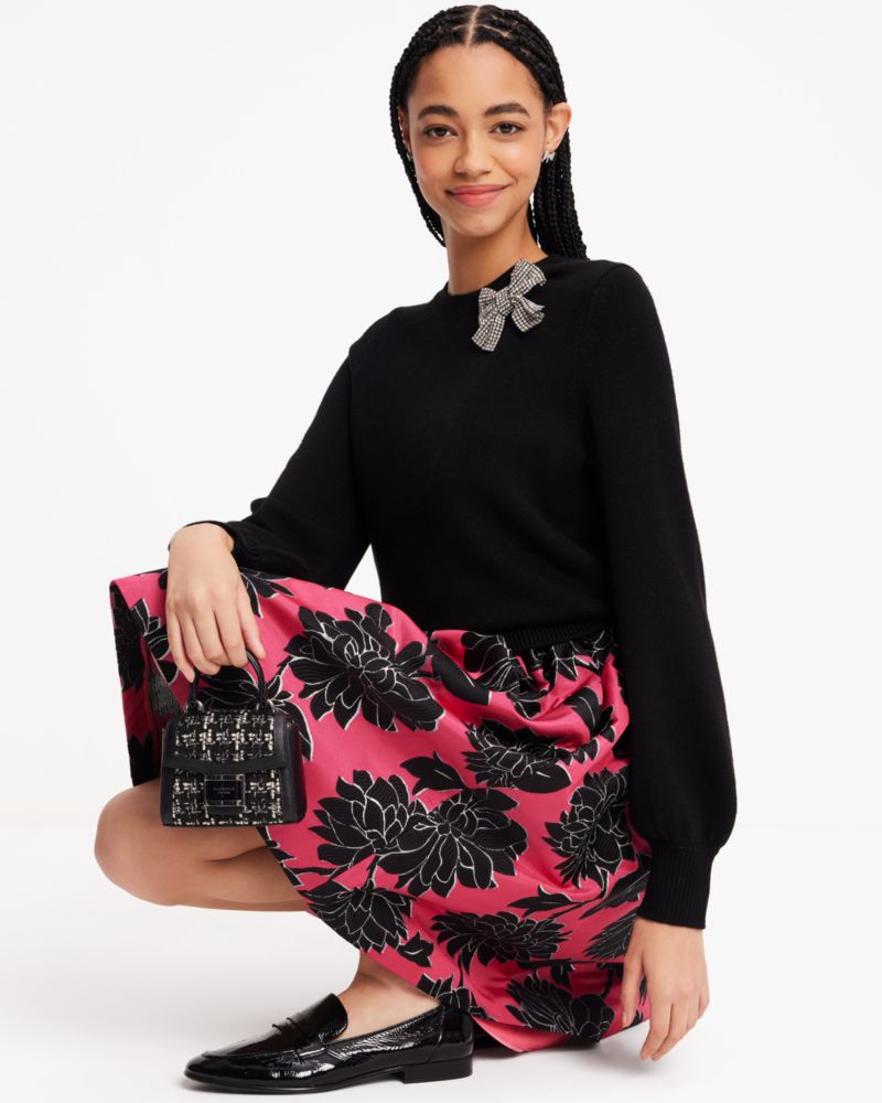 Kate Spade,エンベリッシュド ボウ セーター,ウェア,ブラック
