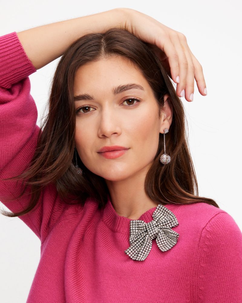 Pink clearance bow sweater