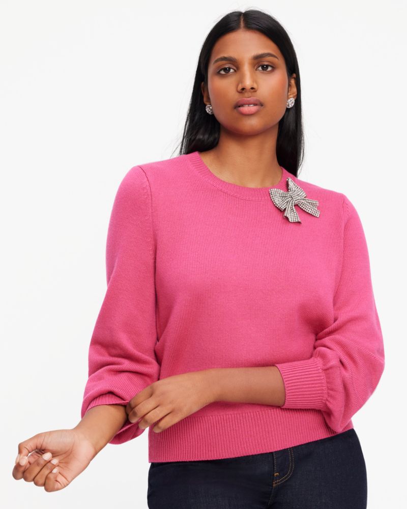 Embellished Bow Sweater Kate Spade New York