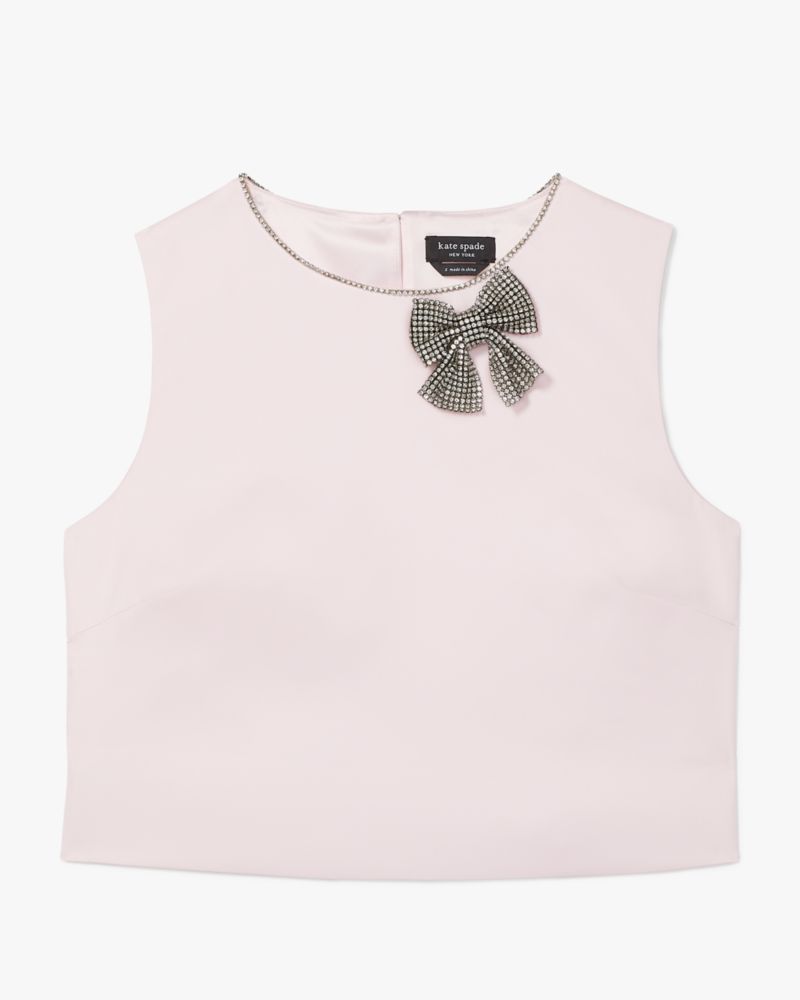 Kate Spade,Duchess Satin Embellished Bow Shell,