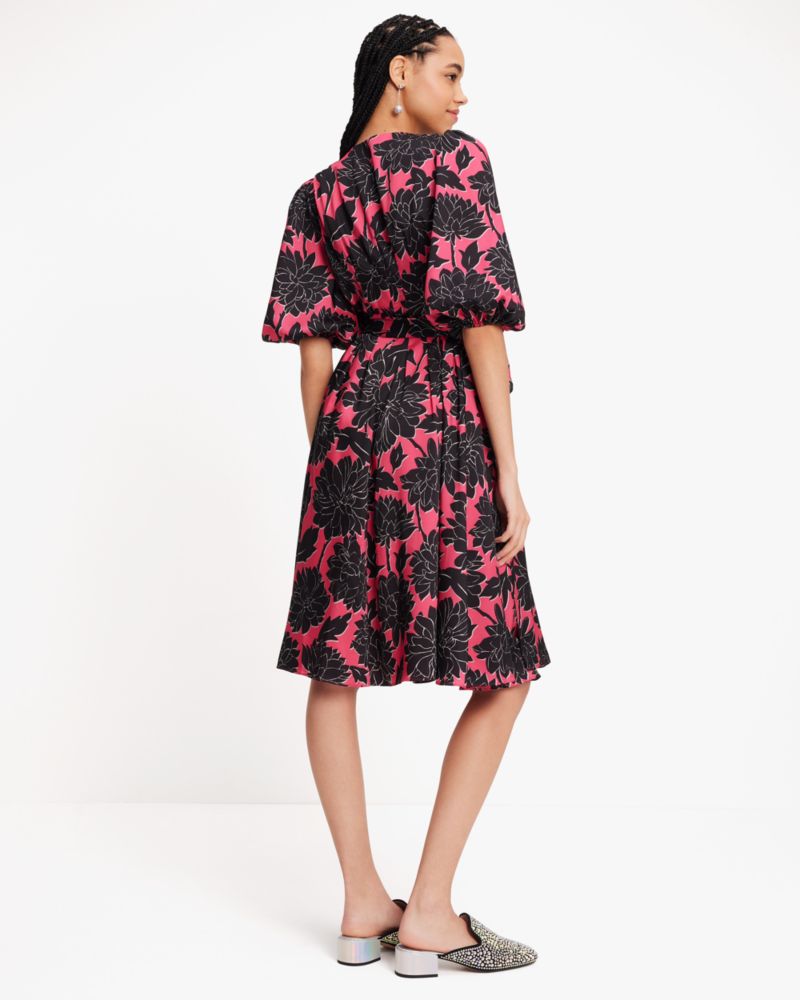 Kate Spade,Festive Brocade Evelyn Dress,A-Line,Tie Belt,Day Party,Party,Multi Color
