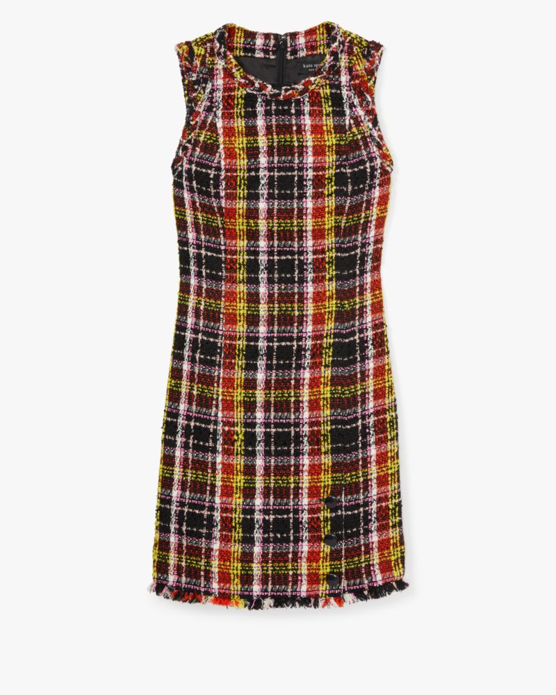 Kate Spade,Art Plaid Tweed Dress,