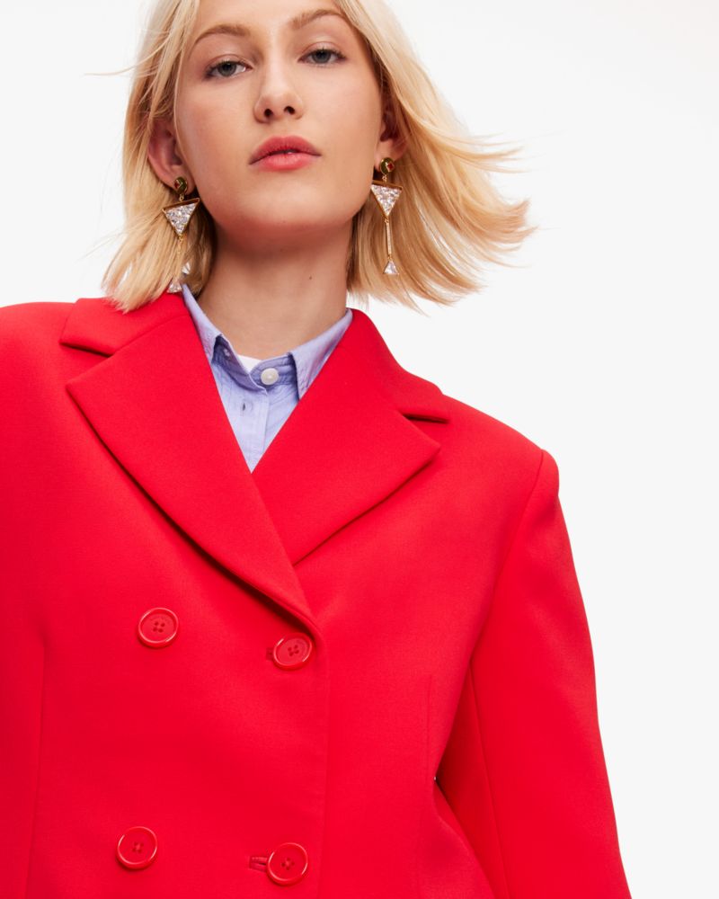 Kate Spade,Tech Twill Blazer,Engine Red