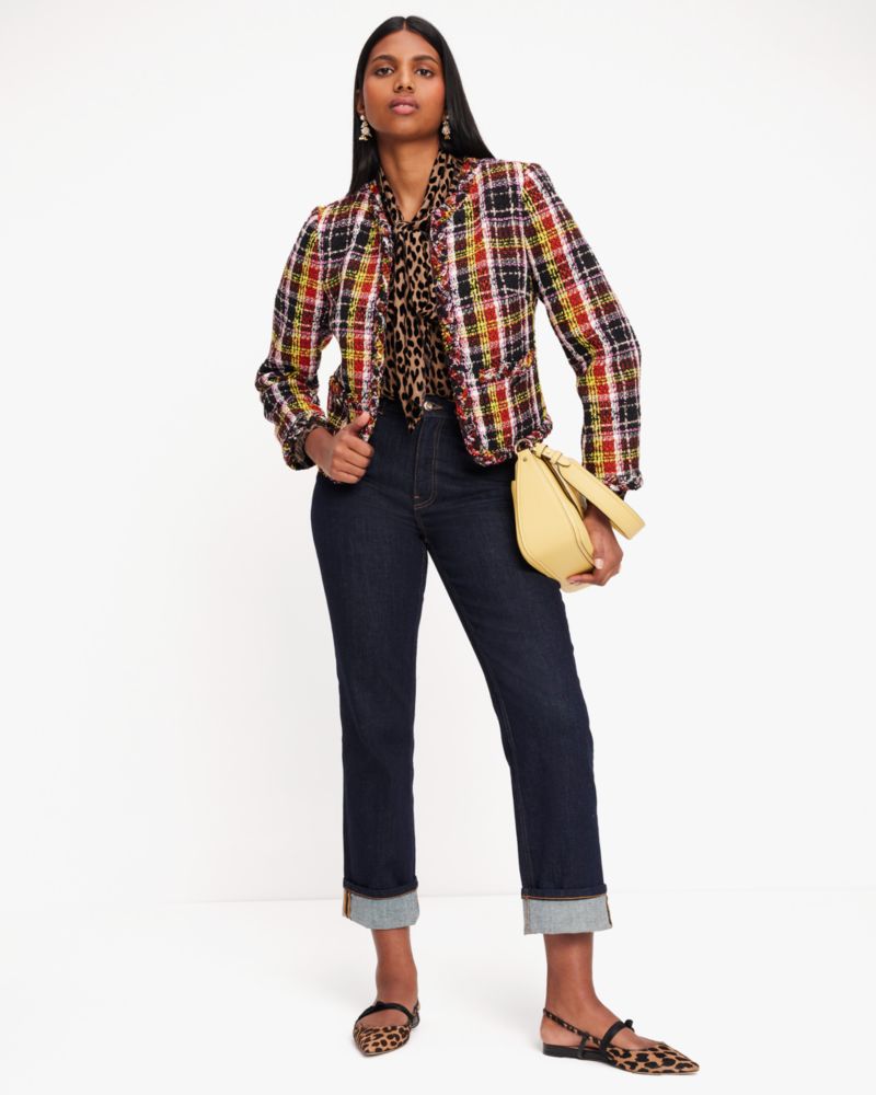 Art Plaid Tweed Jacket