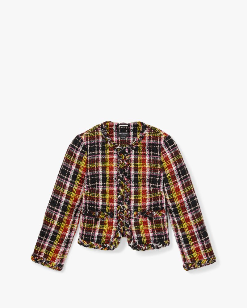 Art Plaid Tweed Jacket